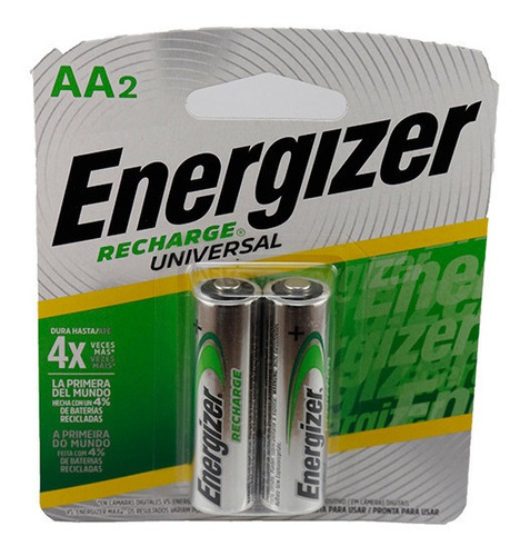 Blister 2 Pilas Recargables Aa  Energizer Nimh 2000 Mah