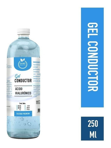 Gel Conductor Ácido Hialurónico Anti Edad 250 Ml Sane 