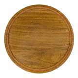 Plato Tabla De Madera Algarrobo De Asado Camping 20 Cm