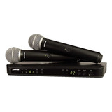 Microfone Shure Blx288br Pg58 M15 Duplo S/ Fio