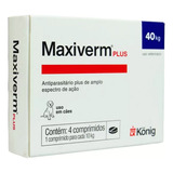 Maxiverm Plus C/ 4 Comprimidos 660mg Mata Verme Cães - König