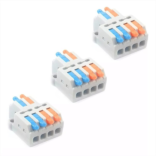 3 X Terminales Eléctricos Unión Rápida De Cables, D2-4, 250v