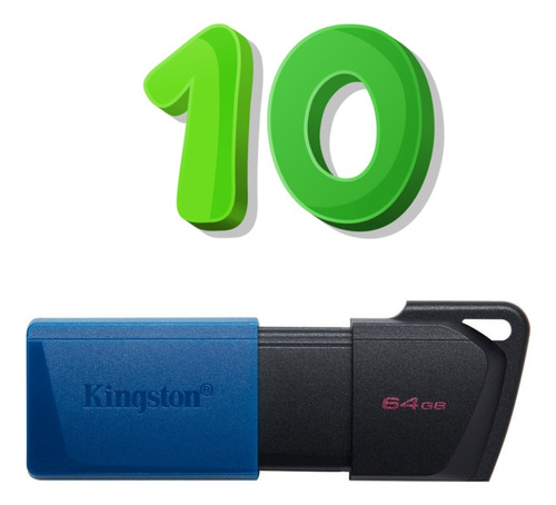 Kit 10 Memoria Usb Kingston Exodia M Dtxm 64gb 3.2