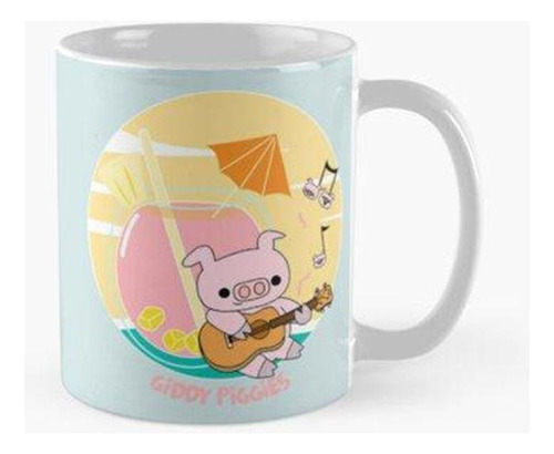 Taza Giddy Piggies Hawaii Ukelele Calidad Premium