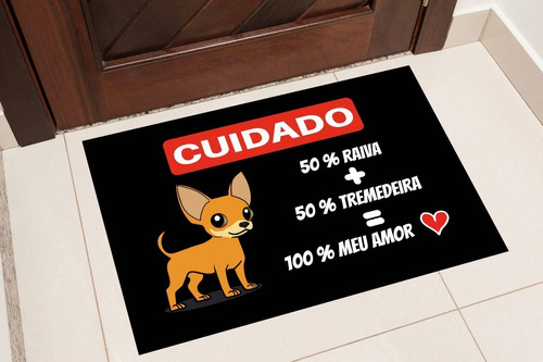 Tapete De Porta Estampas Cachorro Pinscher 40x60