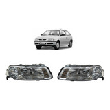 Par Juego Faros Volkswagen Pointer 2000 - 2005 Un As Cromado