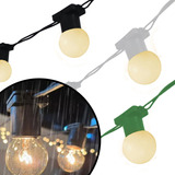 Decoração Varal De Luzes 40m C/lâmpadas Leitosa 15w