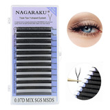 Nagaraku® Extensiones Pestañas  Yy  (0.07d Mix 8-14mm)