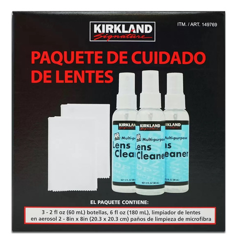 Kirkland Signature Paquete De Cuidado De Lentes