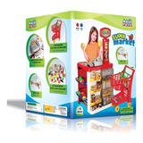 Mercado Super Market Mercadinho Infantil C/ Carrinho Compras