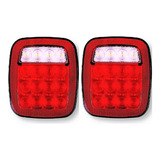 Par 2 Plafon Jeep 16 Led Cuarto+estrobo+stop+reversa Pla6730