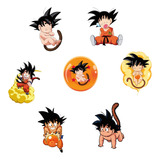 Figuras Goku Bebé Base Rígida Kit 7 Pzas Coroplast