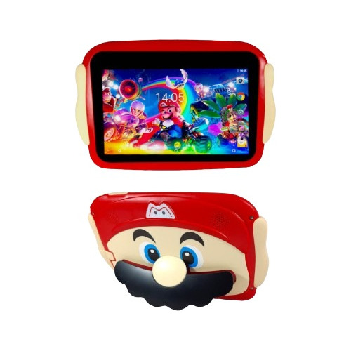 Tablet Para Niños M10+ De Mario Bros 7 Pulgadas 64 Gb 4 Ram