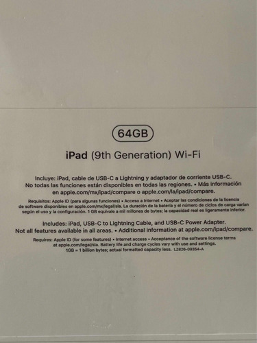 iPad 9th Generación 64 Gb