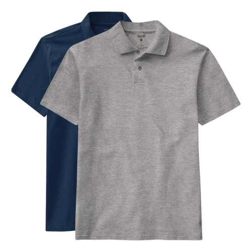 Kit 2 Camiseta Polo Basica Malwee 100% Algodão Uniforme 