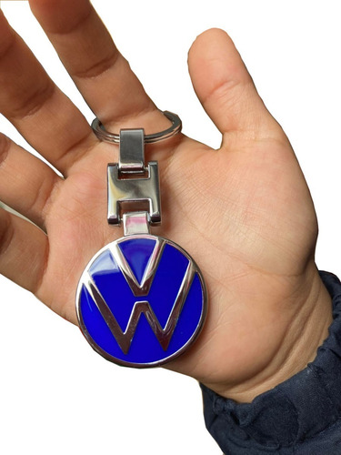 Llavero Emblema Logo Volkswagen Azul Metal