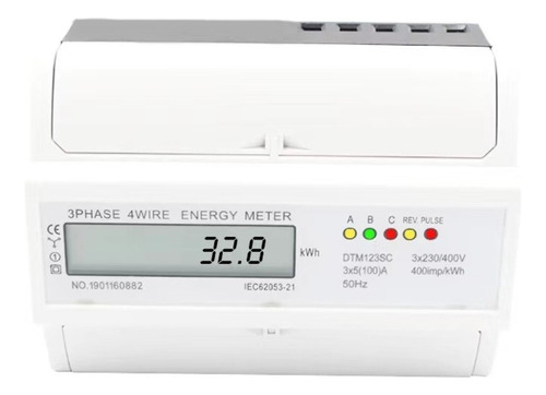 Medidor Trifasico Digital Kwh Din Ac 380v 5(100)a 50hz