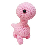 Dinosaurio Amigurumi Rosa Peluche Tejido Crochet 