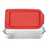 Pyrex Fundamentos 3-qt Oblonga Con Red Cubierta Kc12026, 2pk