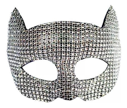 3 Cat Cosplay Half Face Para Nightclub Masquerade Ball Plata
