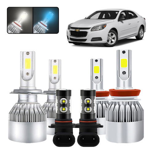 Kit De Focos Led H7 H11 9145 Para Chevrolet Malibu 2013-2016