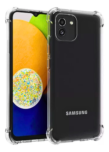 Funda Tpu Transparente Reforzada Antigolpes Para Samsung A03