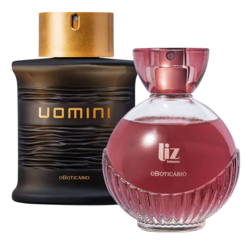 Combo Uomini Colônia 100ml + Liz Intenso Colônia 100ml Perfume Masculino E Feminino O Boticário  Fragrância Exclusiva E Jovial. 