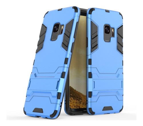 Maijin Funda P/ Samsung Galaxy S9 Plus Atril Hibrida Azul