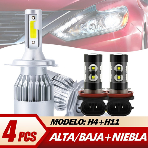 Kit Luces Led Para Nissan 8000lm Luz Alta/baja+luz Niebla