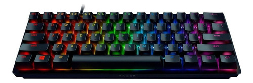 Teclado Gamer Razer Huntsman Mini Qwerty Razer Purple Inglés Us Color Negro Con Luz Rgb