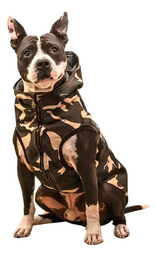 Campera Para Perros Grandes Camuflado Militar * 