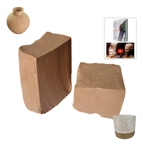 Argila Tradicional Para Cerâmica, Escultura E Modelagem 1kg