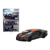 Bugatti Chiron Sport 300 Gris Carbón Con Rayas Naranjas Reco