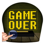 Luminária Led 3d | Game Over Jogo Gamer  Abajur