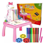 Mesa Projetora Unicornio Colorir Desenhar Infantil Criativa