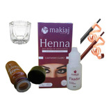 Kit Henna Sobrancelha Makiaj Lapis Dermatografico + Dappen