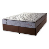 Conjunto Cama Box Magnético Queen Soft Relax Bege 158x198x63