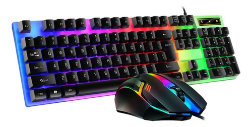  Kit Teclado Mouse Gamer Semi Mecanico Led Rgb X-absolut