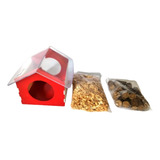 Casa Tropipez Para Hamsters Grande Con Alimento Y Acerrin