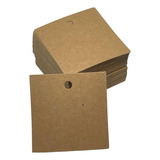 Pack 100 Tarjeta Carton 6x6 Cm Para Exhibir Joyas Bisuteria 