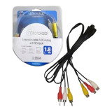 Cable 3 Rca Plug A 3 Rca Jack 1.8 Mtrs Microlab