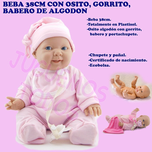 Bebé Bebota Real Gordita Con Chupete Pícara Nena