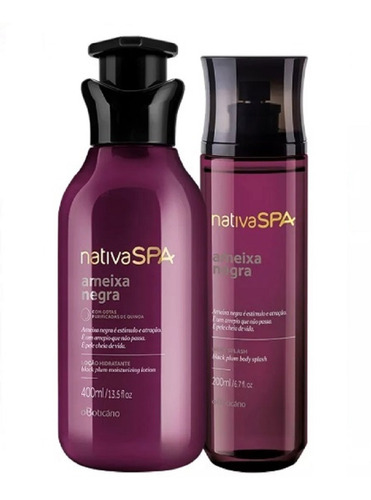 Combo Nativa Spa Ameixa Negra Body Splash + Loção Boticário 