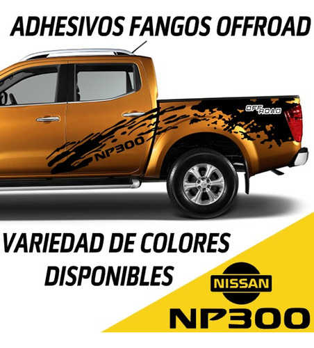 Sticker Adhesivo Np300 Fangos Laterales