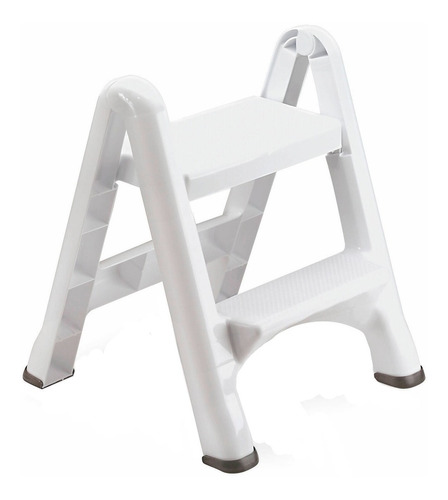 Escalera 2 Pasos Plastica Plegable Rubbermaid Blanca