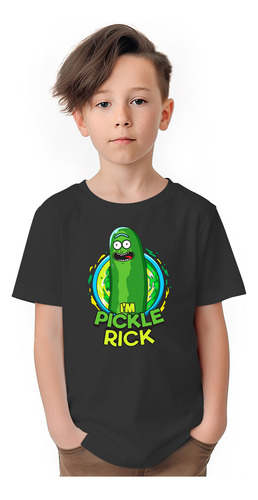 Polera Niños Rick And Morty Pickle Rick 100% Algodón Wiwi