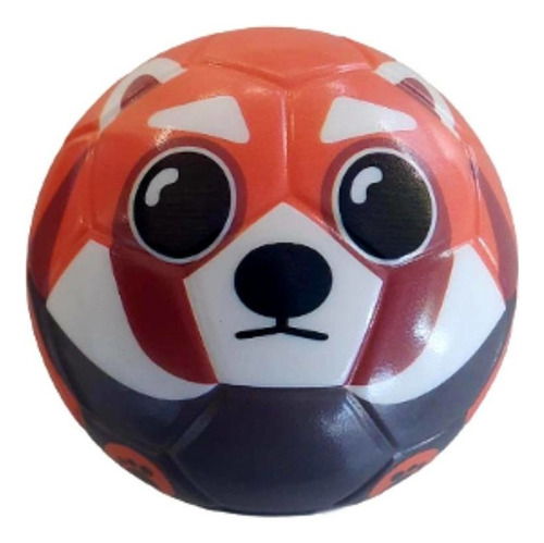 Pelota Soft De Goma Zooball Animalitos Infantil 15cm Color Oso Panda Rojo