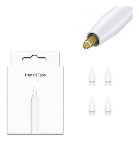 4 Pontas P/ Desenho E Escrita Para Caneta Apple Pencil 1 E 2