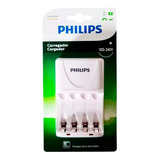 Carregador Philips P/ Pilhas Recarregáveis Aa E Aaa lanterna
