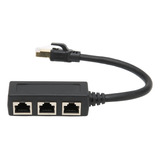 Extensión De Cable Adaptador Ethernet Rj45 De 1 A 3 Puertos